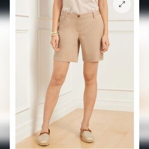 Talbots womens petite khaki  twill casual shorts coastal beachy  14WP